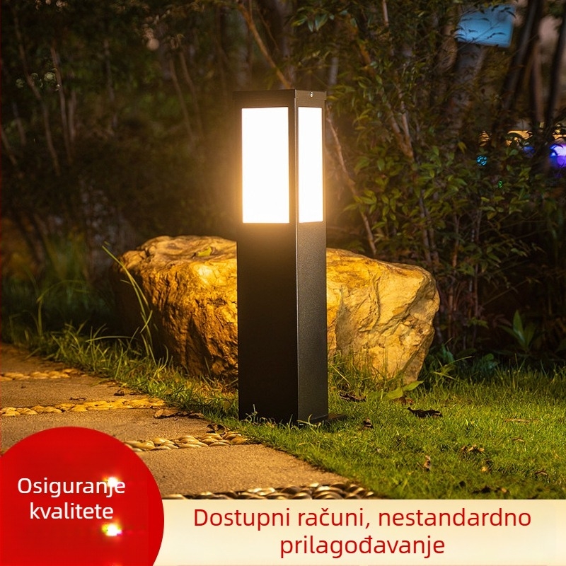 Vanjska okrugla LED lampica za travu, vodootporna akrilna vrtna rasvjeta za hodnik i dvorište