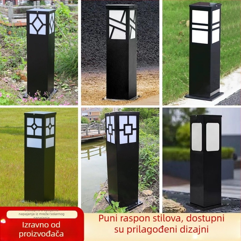 Vanjska okrugla LED lampica za travu, vodootporna akrilna vrtna rasvjeta za hodnik i dvorište