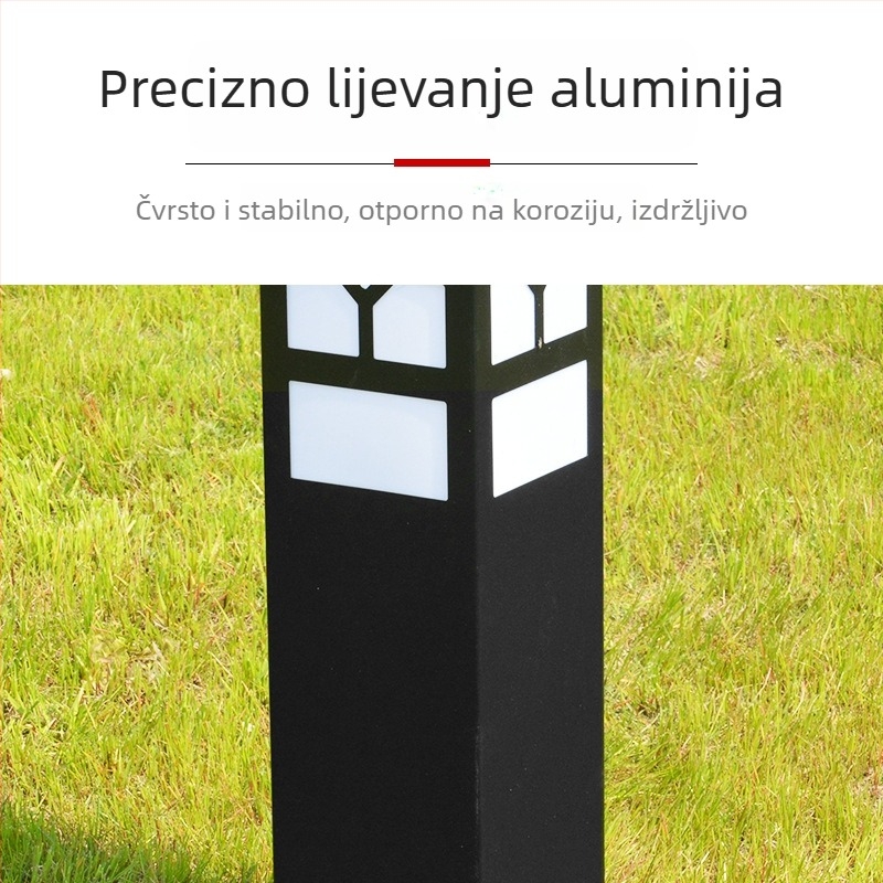 Vanjska okrugla LED lampica za travu, vodootporna akrilna vrtna rasvjeta za hodnik i dvorište