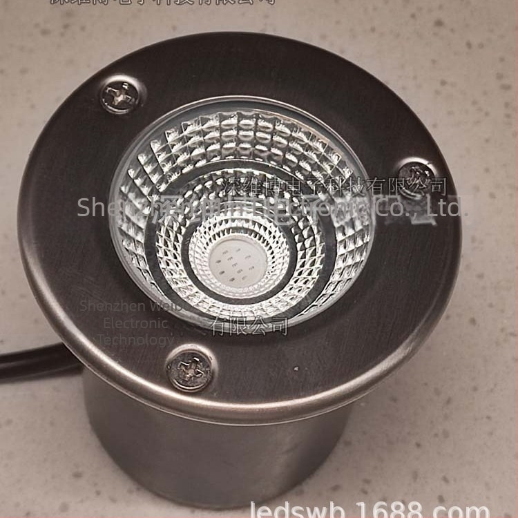 80 mm RGB LED podzemno svjetlo, kružno, 3W, DC12V, IP65, vanjsko osvjetljenje krajine