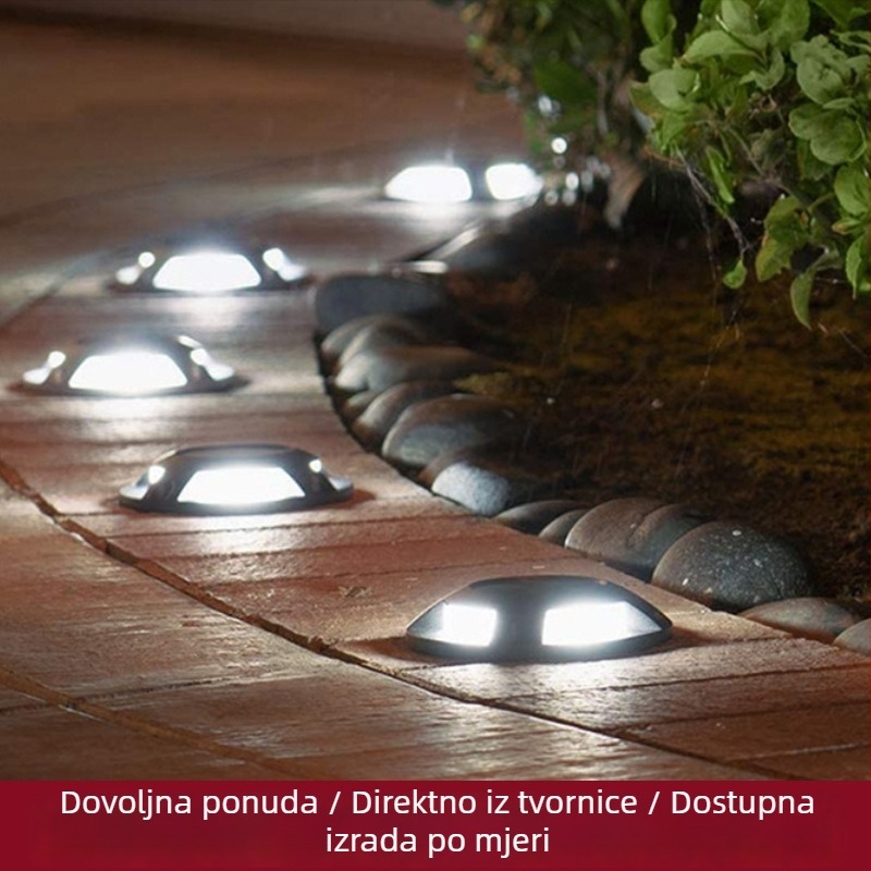 Prilagođene solarne podzemne svjetiljke za vanjske dvorišne prostore i stepenice – vodootporne IP44