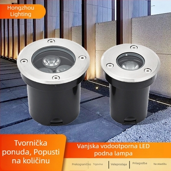 Vanjski vodootporan LED podzemni kružni reflektor za trgove, stepenice, parkove, dvorišta, ceste i travnjake