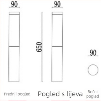 LED svjetlo za travnjak, vanjsko vodootporno rasvjetno svjetlo za vrt, moderan minimalistički dizajn dvorišta, aluminijski okvir, IP65, COB 5W