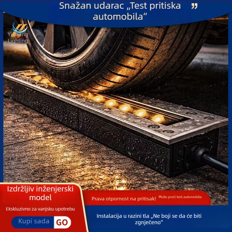 LED podzemno svjetlo, kvadratnog oblika, 24V, 18W, nehrđajući čelik, IP65, vanjsko krajinsko osvjetljenje