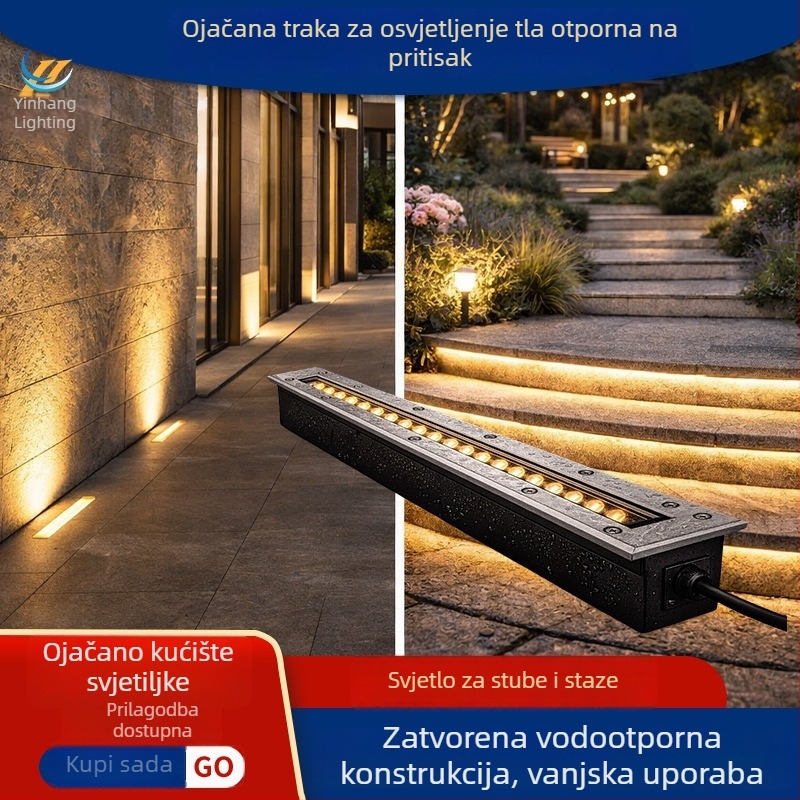 LED podzemno svjetlo, kvadratnog oblika, 24V, 18W, nehrđajući čelik, IP65, vanjsko krajinsko osvjetljenje
