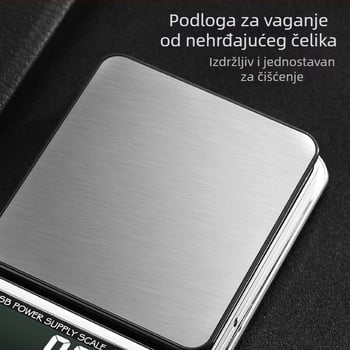 Mini visoko precizna elektronička vaga za kućnu upotrebu, kompaktna vaga za grame za čaj i nakit