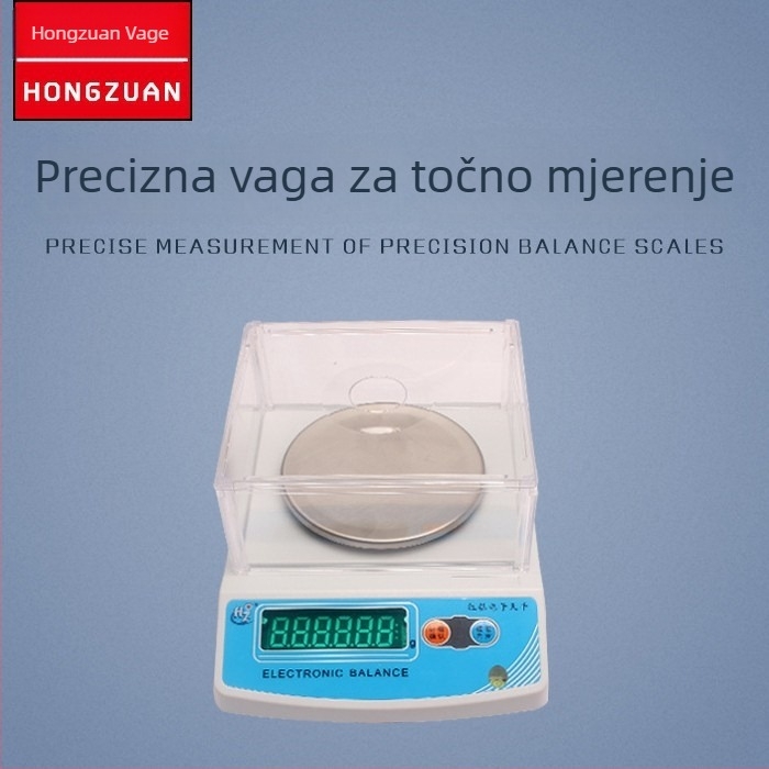 Red Diamond elektronička vaga, kapacitet 5 kg, rezolucija 0.01 g, analitička laboratorijska vaga, precizna.
