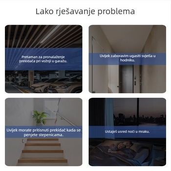 Ugradna LED noćna svjetiljka tipa 86 za hodnike, stubišta i korake s senzorom pokreta