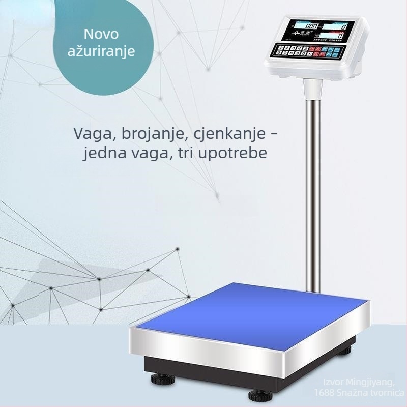 Yingheng digitalna vaga – visoko precizna stolna vaga s funkcijom brojanja, kapacitet 100 kg, 150 kg/300 kg za komercijalno određivanje cijena