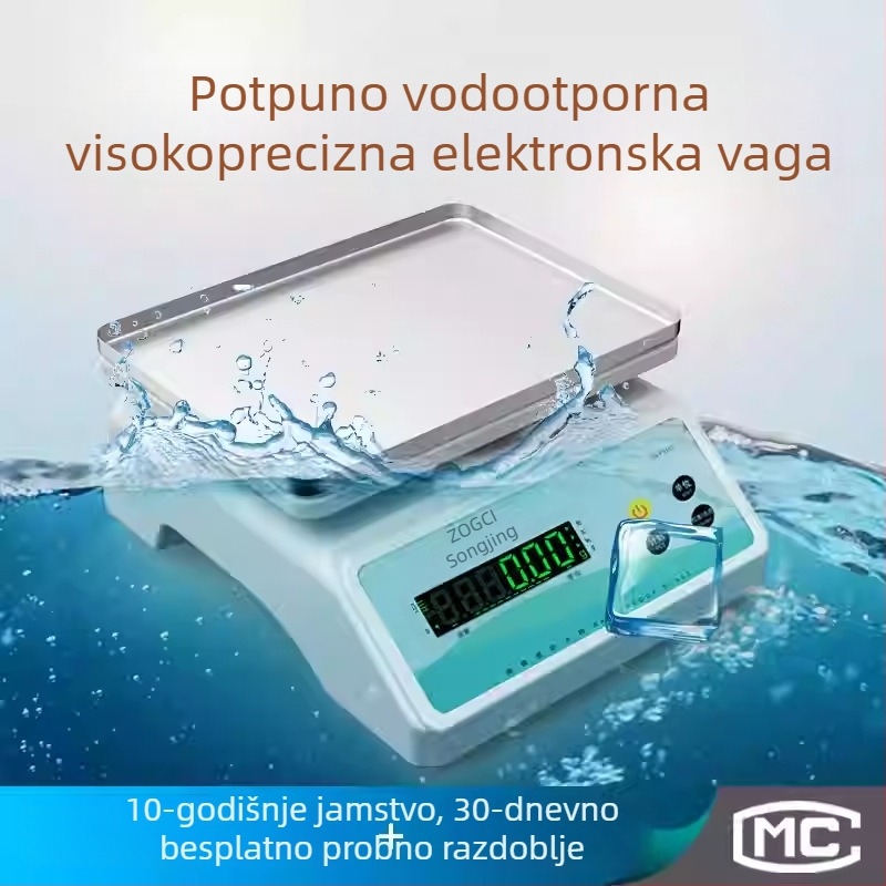 Visoko precizna elektronička vaga 0,01 g, vodootporna kuhinjska vaga za kućnu upotrebu