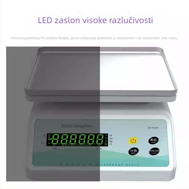 Visoko precizna elektronička vaga 0,01 g, vodootporna kuhinjska vaga za kućnu upotrebu