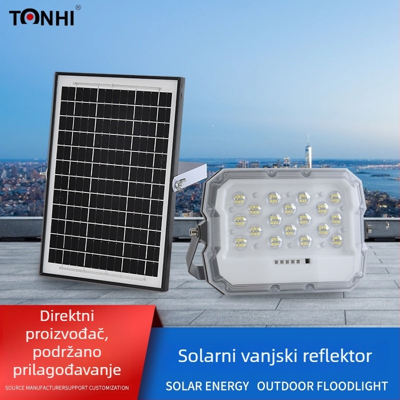 Solarni LED reflektor za vanjsku upotrebu IP65, vodootporan, rasvjeta cesta i dvorišta