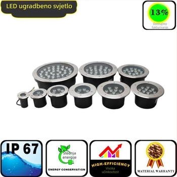LED podzemno svjetlo za vanjsku travu i krajolik – ugrađeni vodootporni usmjereni reflektor 3W–6W, Huiyan Lighting