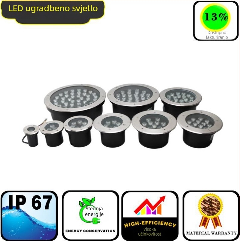 LED podzemno svjetlo za vanjsku travu i krajolik – ugrađeni vodootporni usmjereni reflektor 3W–6W, Huiyan Lighting