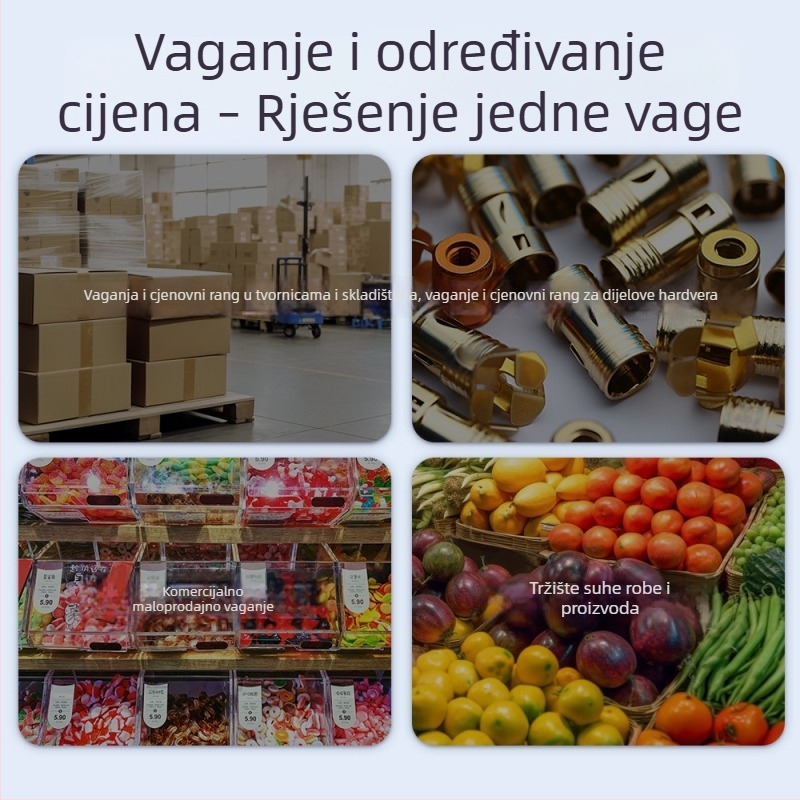 Best Heng komercijalna elektronička vaga, sklopiva nehrđajuća ploča, raspon 60–300 kg, razlučivost 50 g, posuda 30×40 cm