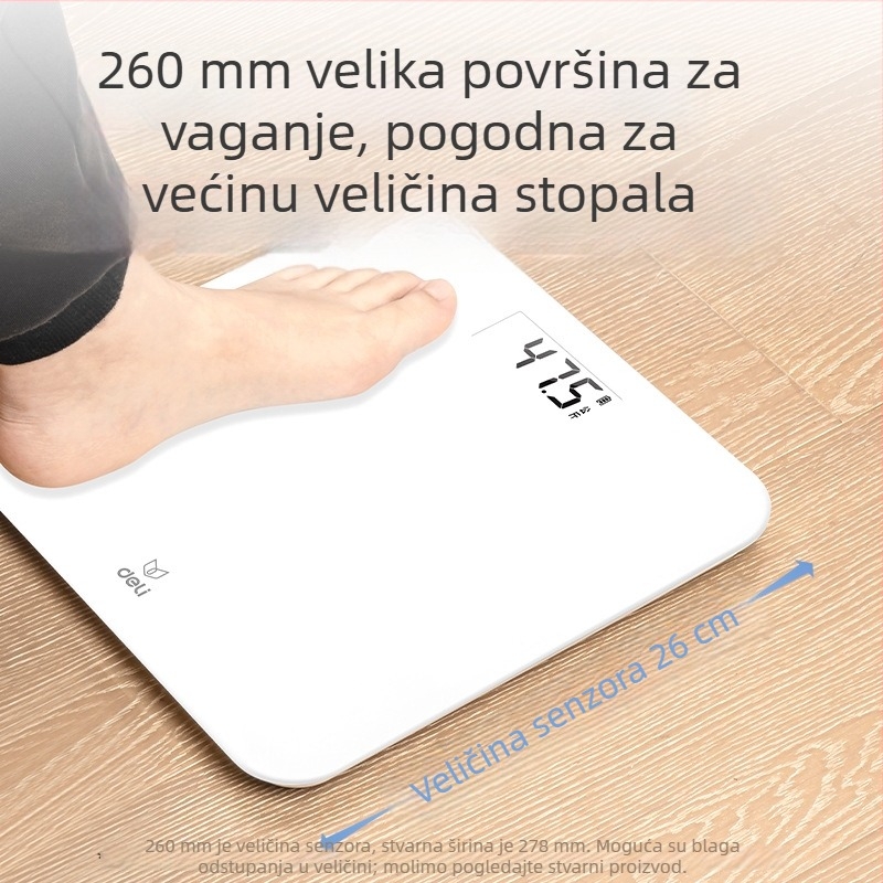 Deli LE601/LE602/LE603 Vaga za zdravlje – Točna digitalna vaga za mjerenje težine, kućna i studentska uporaba