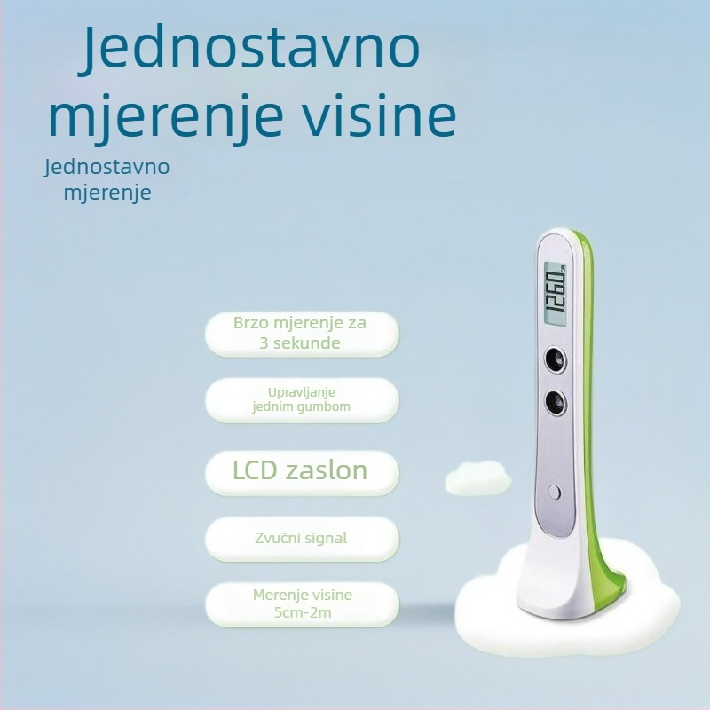 Prijenosni ultrazvučni visinomjer za bebe i djecu, s elektroničkim visinomjerom i vagu