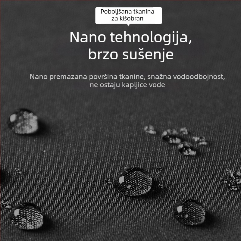 Muški dvostruki sloj kišobran s 10 rebara, ručno sklopivi, s logom – poslovni dar