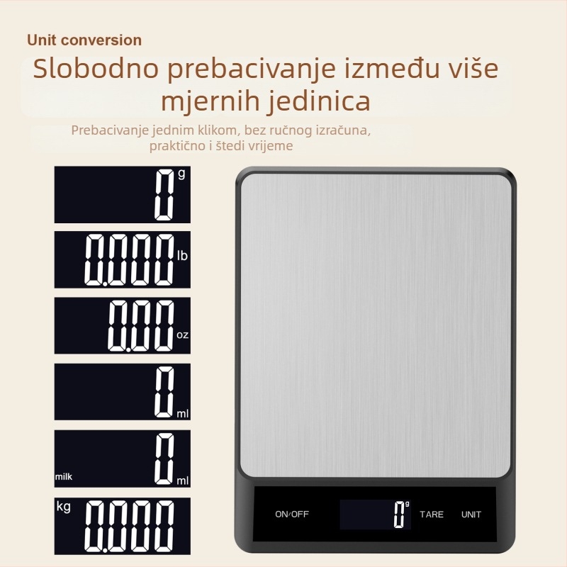 Kuhinjska elektronička vaga za komercijalnu upotrebu, 5 g–15 kg, model K-26