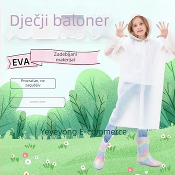 Dječji kišni pončo, EVA debeli materijal, lagano za nošenje