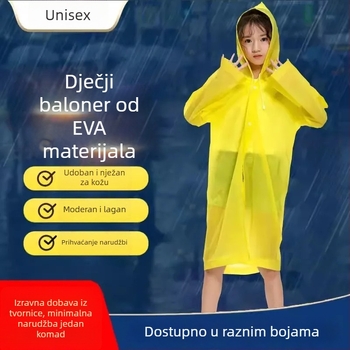 Dječji kišni pončo, EVA debeli materijal, lagano za nošenje