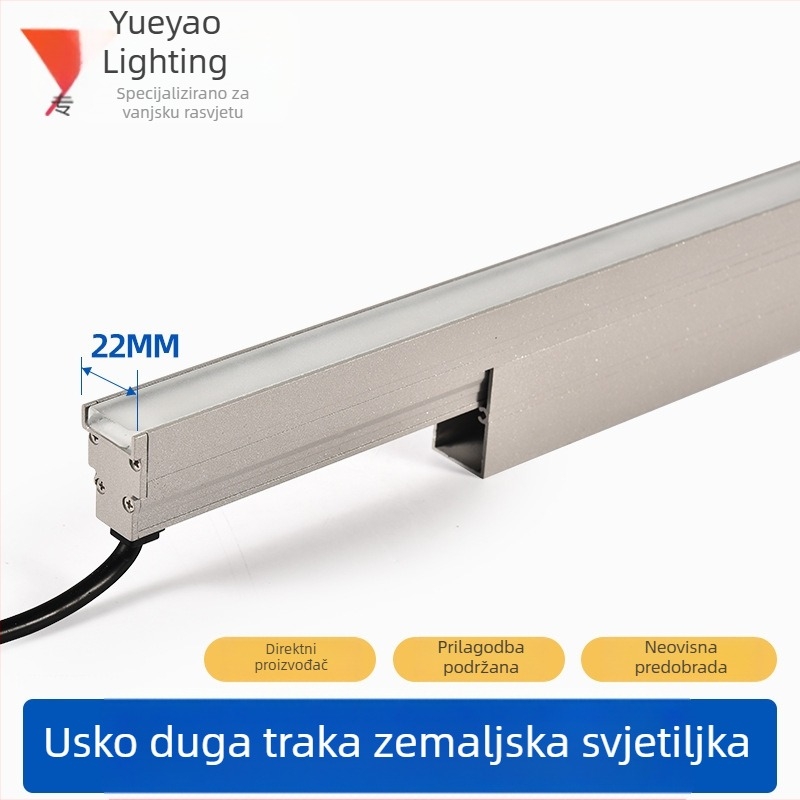 LED vanjsko zidno svjetlo s aluminijem, ugrađeni četvrtasti ukopani svjetlo, 12W, RGB, IP67, 24V