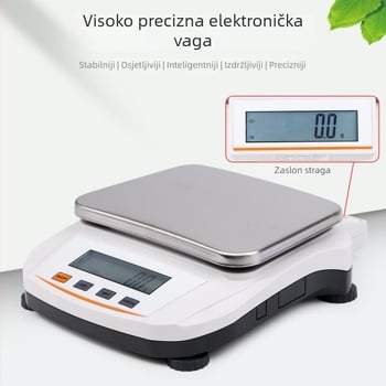 Laboratorijska visoko precizna digitalna vaga, rezolucija 0,1 g, višenamjenska gram vaga