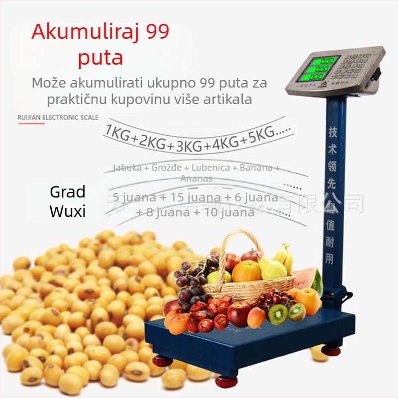 Sharp Arrow Scale Industrijska stolna vaga od nehrđajućeg čelika, 0–300 kg, vodootporna, visoka preciznost