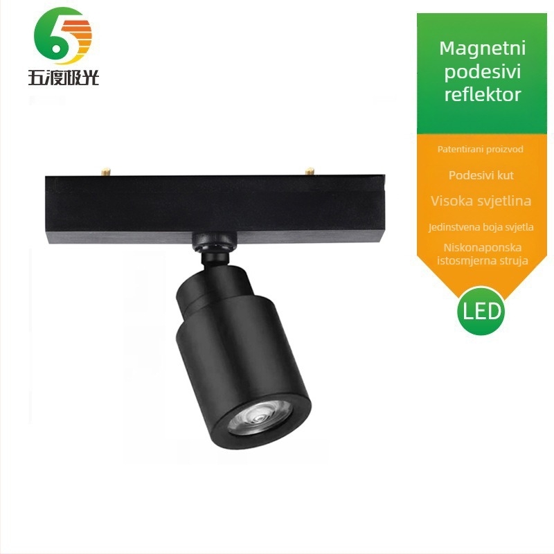 Mini LED spot svjetlo sa zumom, magnetsko tračasto svjetlo za vitrinu nakita, visok CRI, podesivo, površinska montaža