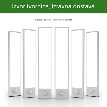 Senzorsko svjetlo za ormar – ultra tanka LED traka, magnetska samoljepljiva, tri boje topline
