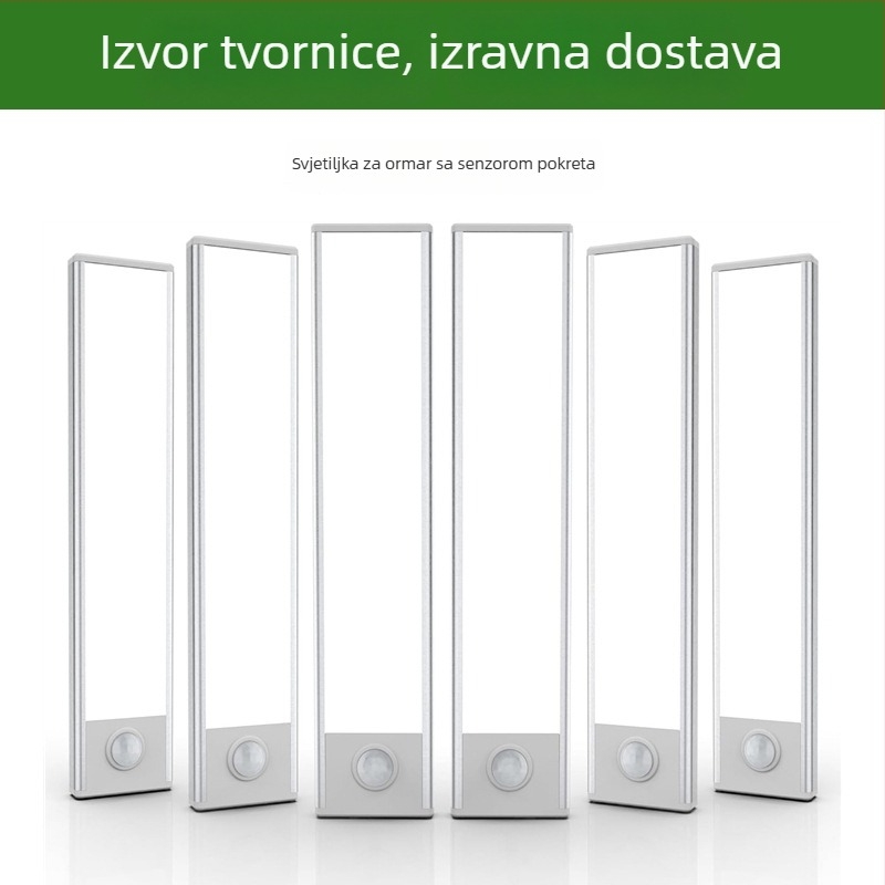 Senzorsko svjetlo za ormar – ultra tanka LED traka, magnetska samoljepljiva, tri boje topline