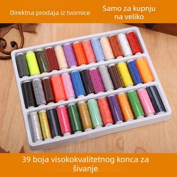 39 boja poliester konac za ručno šivanje, mali rolni, kućna upotreba
