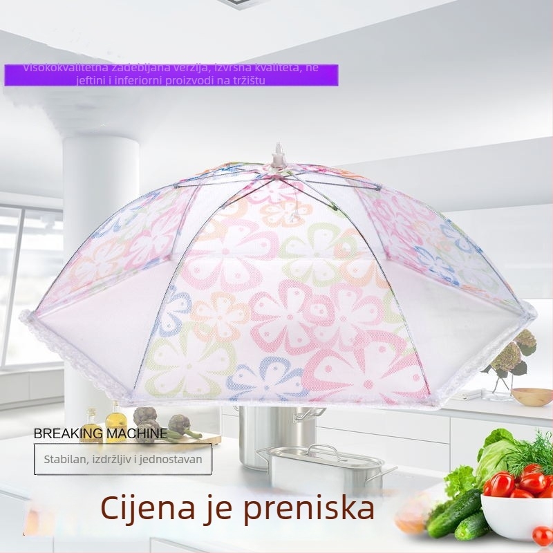 Sklopivi mrežasti pokrov za hranu s čipkom i stolni pokrov