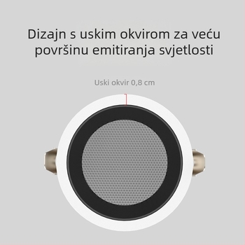 Ugradni COB LED downlight s uskim okvirom, 10–50W, 3000K