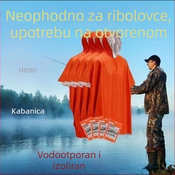 Jednokratna termička pončo s aluminijskom folijom za kampiranje na otvorenom