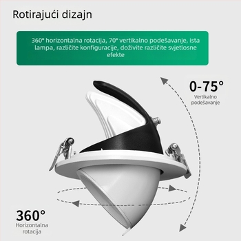 4500K ugrađeni LED reflektor s dizajnom poput slonovog trupa, CRI 97, podesivi kut za odjeću i vjenčane haljine