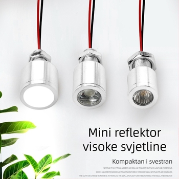 LED mini reflektor s niskim naponom (12V/24V), topla bijela svjetlost, aluminijsko kućište, lokalno osvjetljenje