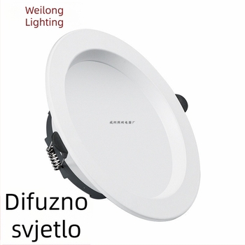 LED ugrađeni downlight s cilindričnim kućištem, trobojna promjenjiva rasvjeta