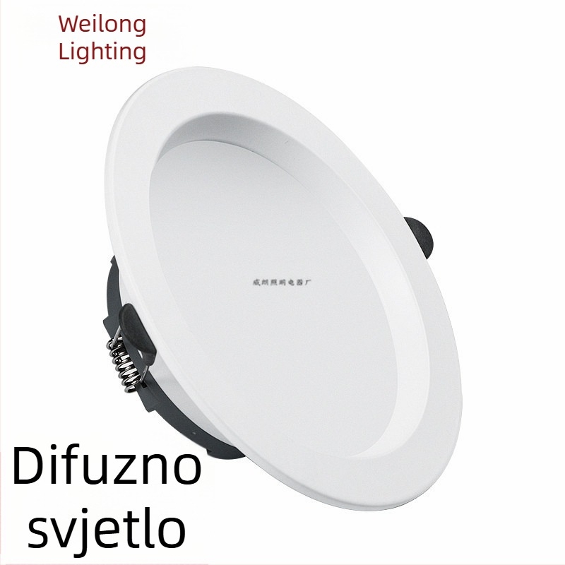 LED ugrađeni downlight s cilindričnim kućištem, trobojna promjenjiva rasvjeta