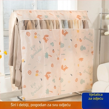 Zaštitna navlaka za odjeću za garderobni stalak, deblja i produžena, za kapute i jakne