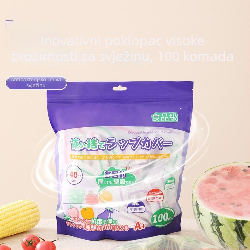 Jednokratni poklop za čuvanje hrane, univerzalni pokrov protiv prašine za hladnjak, poklop za ostatke s elastičnim rubom za zdjele i tanjure