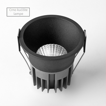 LED downlight s uskim okvirom, duboki anti-sjaj, fiksni kut, COB izvor punog spektra, ugrađeno stropno svjetlo za pranje zida