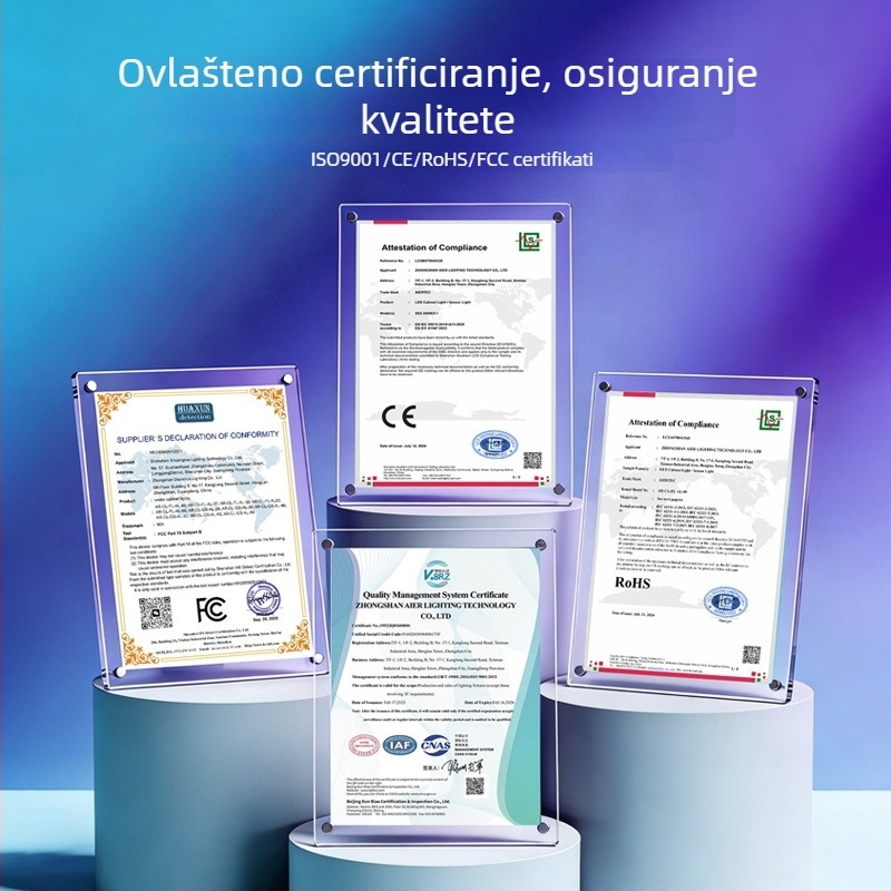 Inteligentna noćna LED traka za ormarić sa senzorom, duga traka za ormar, FCC certificiran senzor, napajanje baterijom