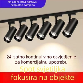 LED tračna rasvjeta za trgovine odjećom – COB izuzetno jaka, površinska montaža, tračne svjetlosne glave za pozadinsku stijenu