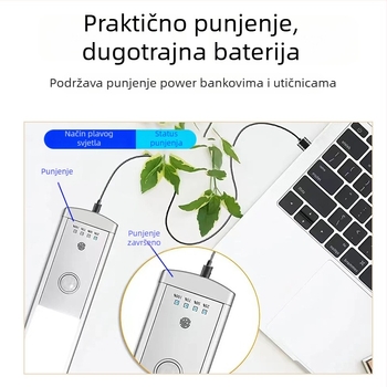 Izuzetno tanko LED svjetlo za ormarić sa senzorom pokreta i magnetskom trakom, punjiva noćna lampica za spavaću sobu