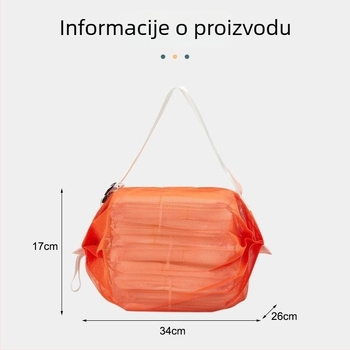 Sklopiva prijenosna torba za kupovinu, velika kapaciteta, mrežasta, za kućnu upotrebu