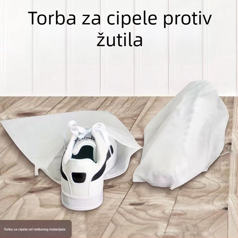 Torba za pohranu cipela i sušenje, prijenosna torba od netkane tkanine za bijele cipele — sprječava požutilost, zaštita od sunca, izdržljiva, otporna na prašinu i plijesan