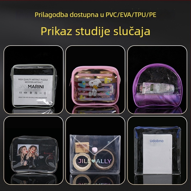 Prozirna vodootporna kozmetička torbica PVC za putovanje