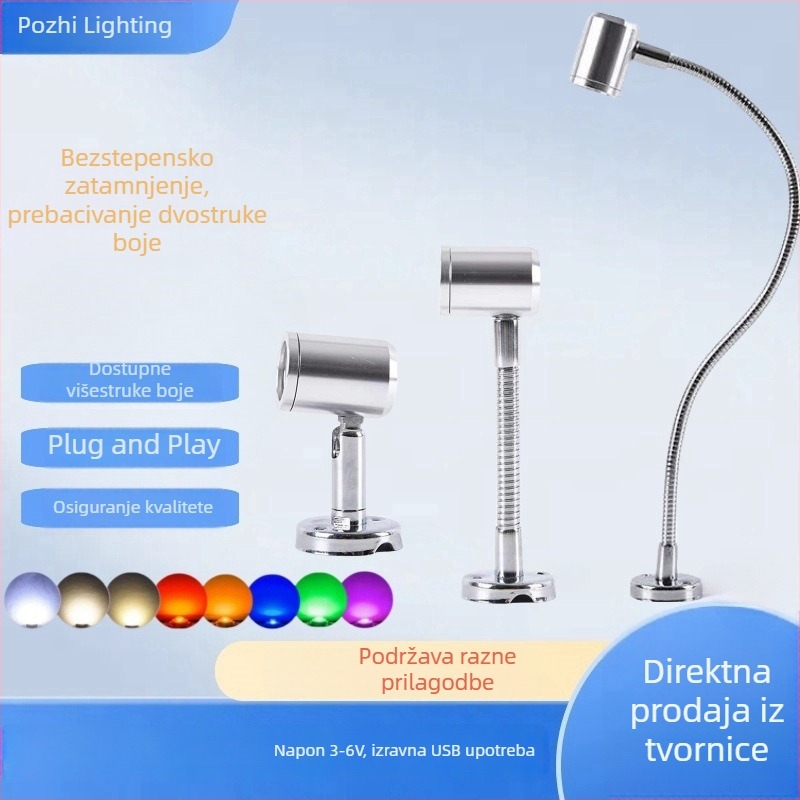 LED mini reflektor s USB napajanjem od 5V za police, vitrine i akvarije