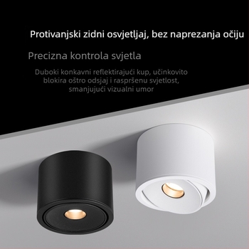 Izuzetno tanak COB spot svjetlo s prilagodljivim kutovima snopa (3°, 8°, 15°) za ambijent čajne sobe, 3W